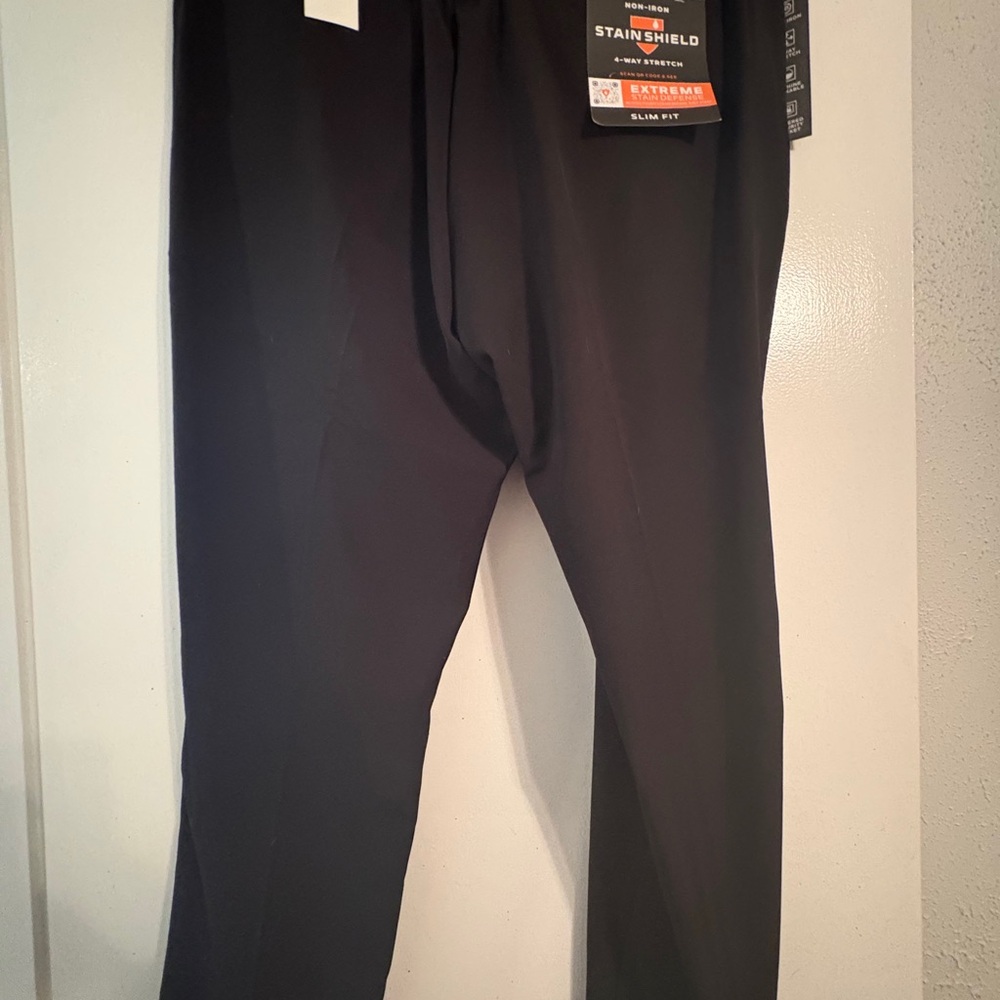 Van Heusen Black Slim Fit Dress Pants
